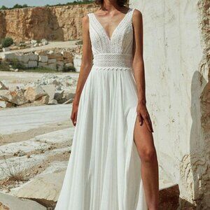 Milanoo Boho Wedding Dress